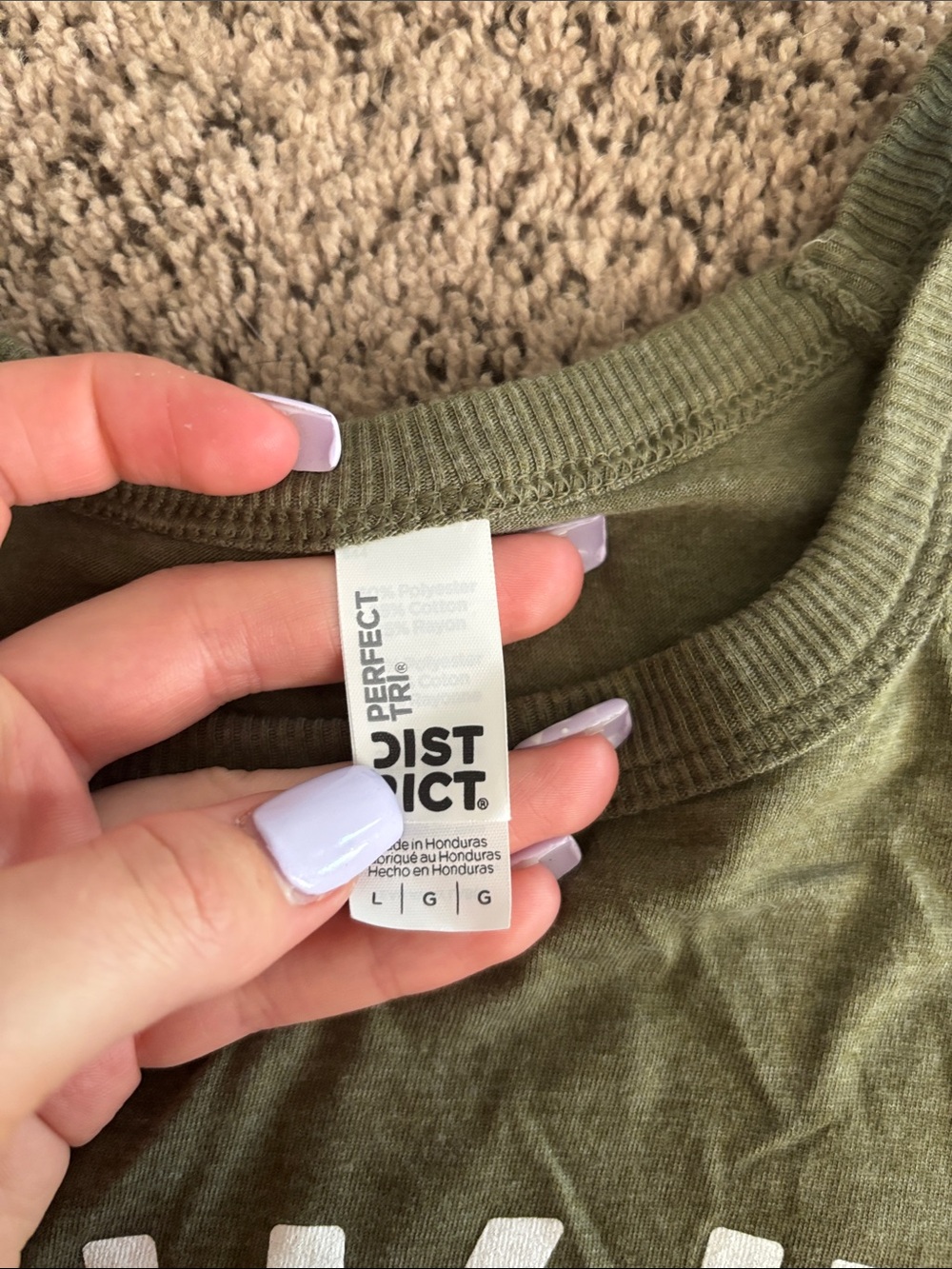 District Olive Green Graphic Tank Top - Picture 2 of 2